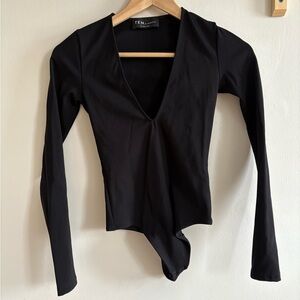 Babaton TEN by Aritzia Long-Sleeve Black Bodysuit – XS, Like New